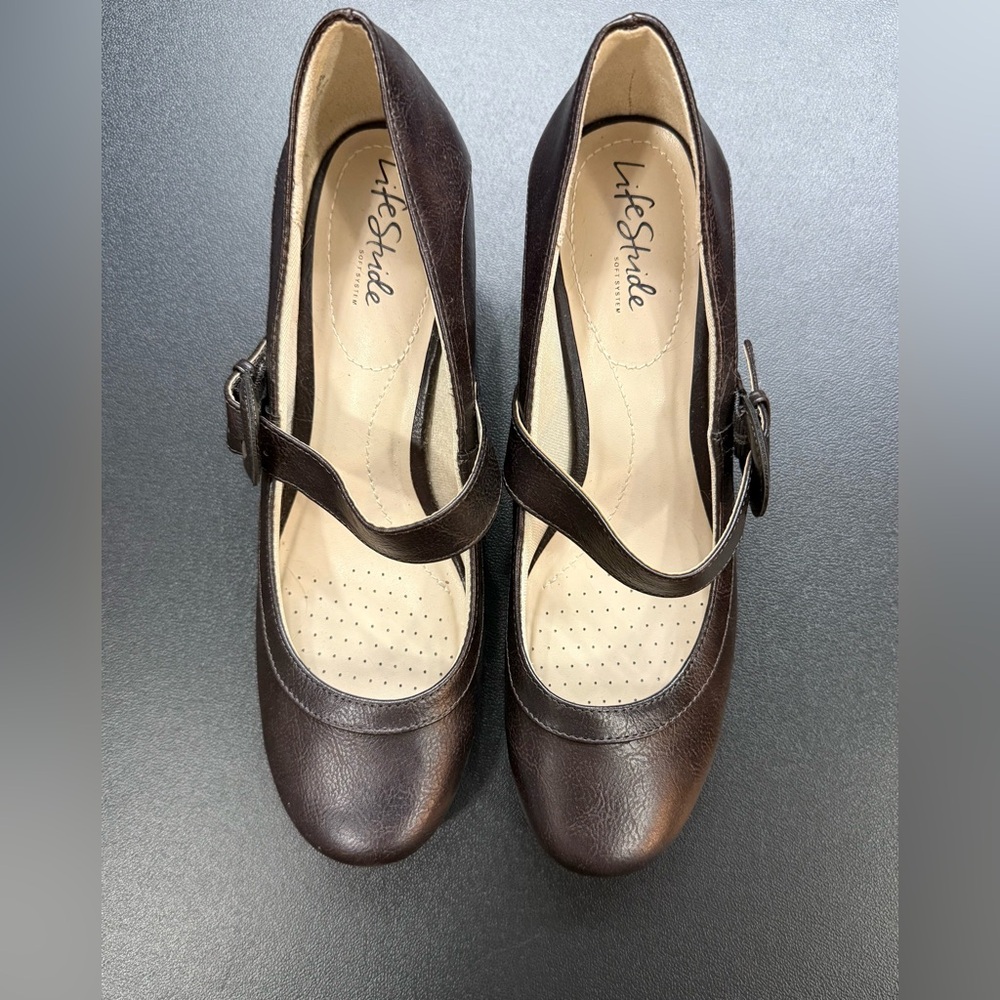 Life Stride Women's Dark Brown Heels